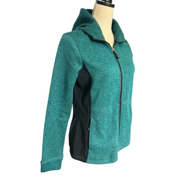 Zeroxposure Women's M  Hooded Full Zip Pocket Jasper Teal Green Black Jacket - Picture 3 of 10